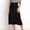 Black, variant on WWV Skirts Women Elastic Waisted Front Button Skirt Dress Summer Solid Color Casual Ladies Loose Fit Wedding Skirt Black L