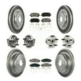 thumbnail image 1 of Transit Auto Front Rear Hub Bearings Assembly Coated Disc Brake Rotors and Semi-Metallic Pads Kit (10Pc) for Car Honda Pilot Acura MDX ZDX - Left Right Side (Driver Passenger) KBB-112100, 1 of 11