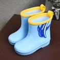 thumbnail image 1 of Botas de lluvia para niños con bonitos dibujos, impermeables, antideslizantes, cubrezapatos para guardería, botas de goma grandes para niños, 1 of 5