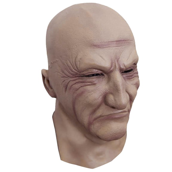 Mask Old Man Full Head Latex Mask Adult Halloween Accessory for Haunted House and Themed Parties