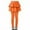 Orange, variant on FAIWAD Girls Leggings with Skirt Kids Solid Color School Uniform Pants with Ruffle Skirt 3-14Years