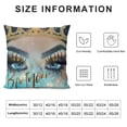 thumbnail image 5 of RUIYC Feminine Pillow Covers for Kids Adults Crown Glitter Long Eyelash Square Soft Throw Pillow Covers for Couch,Blue Watercolor Marbling Decorative Cushion Covers, 5 of 5