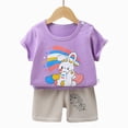 thumbnail image 6 of Summer Boys Girls 2 Piece Outfits Toddler Boy Clothes Sets Cute Summer Surf Print T-Shirt and Beach Print Shorts Outfit, 6 of 6