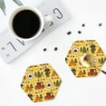 thumbnail image 5 of Balery 6 Pcs Forest Guardleather Coasters Set, Drink Table Cup Coasters For Living Room Kitchen Coffee Decor, 5 of 9