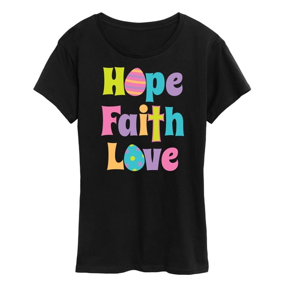 Instant Message - Hope Faith Love - Women's Short Sleeve Graphic T-Shirt