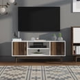 thumbnail image 2 of Resenkos Wood TV Console, Modern TV Stand Adjustable Storage Cabinet for Living Room, 2 of 7