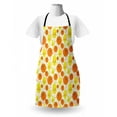 thumbnail image 3 of Tangerine Apron, Pattern of Cheerful Lemon and Orange Floral Backdrop, Unisex Kitchen Bib with Adjustable Neck for Cooking Gardening, Adult Size, Yellow Orange Lime Green, by Ambesonne, 3 of 4