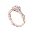 thumbnail image 2 of 1/2 Carat T.W. Diamond Criss-Cross Shank Halo 10kt Rose Gold Engagement Ring, 2 of 5