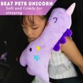 thumbnail image 5 of Almohada para cinturón de seguridad de coche con forma de jirafa, cojín con correa para animales, almohada de soporte para el cuello para niños, 5 of 5