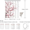 thumbnail image 6 of Cherry Blossom Bathroom Curtain with 12 Hooks, Pink Floral Shower Curtain Fabric Sakura Bath Curtain, Flower Shower Curtain for Bathroom, Machine Washable, 72" WX 72" H, 6 of 6