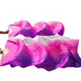 thumbnail image 1 of Abanico para danza del vientre WJPUUS de seda artificial, blanco degradado, morado, 1 of 5