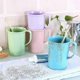thumbnail image 3 of Set Of 4pcs Plastic Mugs With Handle, Unbreakable Plastic Coffee Cups (4 Colors, 301-400ml), 3 of 4