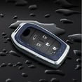 thumbnail image 2 of Zinc Alloy Leather Remote Key Fob Cover Case For Toyota for Tundra for Corolla, 2 of 5