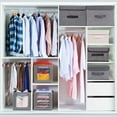 thumbnail image 4 of Open Storage Bins, Collapsible Storage Baskets Fabric Clothes Storage Cube Box with Clear Window for Closet, Shelves, Office, 3-Pack Home Organizer, 13.3 x 9 x 9 Inches, Large, 4 of 7