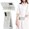thumbnail image 3 of Samsung Galaxy S20 5G Phone Case for Women with Card Holder,Samsung S20 Case Wallet Crossbody Lanyard with Strap,Credit Card Slots Kickstand Case with Ring Holder,6.2 Inch,White Leopard, 3 of 15