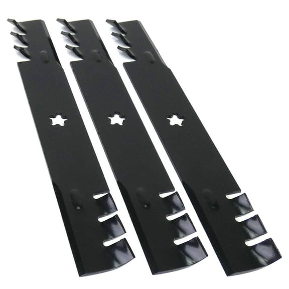 (3) Toothed Blades Fits Husqvarna Dixon Yazoo-Kees with 53" Cut 539112079