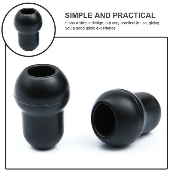LOLIPPYY Universal Stethoscope Earbuds Black 6Pcs for Cold Metal Protection and Comfort
