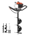 thumbnail image 1 of KFFKFF Gas Powered Post Hole Digger, 52cc Post Hole Auger with 6" & 10" Bits, 3 Extension Rods, 1450W Heavy-Duty Earth Auger for Fence Posts, Deck / Pergola Posts, Plant / Tree Planting, EPA Listed, 1 of 9