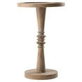 thumbnail image 1 of COZAYH Pedestal Tray Top End Table for Holding Drinks, Lamps or Plants, Brown, 1 of 11