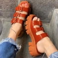 thumbnail image 3 of KBODIU Women's Platform Wedge Sandals with Arch Support Round Toe Thick Heeled Shoes Beach Sandals Non-Slip Causal Slippers Summer Athletic Outdoor Beach Sandals, 3 of 4