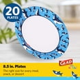 thumbnail image 4 of Glad for Kids 8 1/2-Inch Paper Plates | Small Round Paper Plates with Cute Sharks Design for Kids | Heavy Duty Disposable Soak Proof Microwavable Paper Plates for All Occasions, 20 Count, 4 of 4