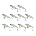 thumbnail image 3 of 10PCS Poisson Forme Appât Artificiel Haute Simulation Alliage d'Aluminium Pêche Leurre Appât avec Barbe, 3 of 8
