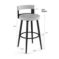 thumbnail image 3 of Home Square 2-Piece 30.5" Polyurethane Swivel Bar Stool Set in Khaki Beige/Brown, 3 of 5
