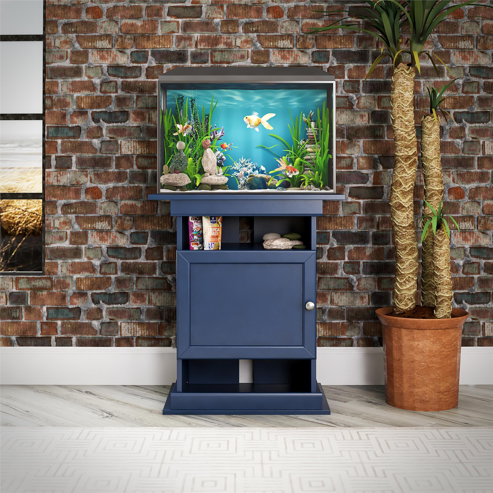 Flipper(tm) 10/20 Gallon Aquarium or Terrarium Tank Stand, Indigo Blue