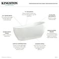 thumbnail image 4 of Aqua Eden KTRS723432A8 71" Acrylic Oval Single Slipper Freestanding Tub with Faucet Combo and Drain, Glossy White/Brushed Nickel, 4 of 4