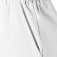 thumbnail image 5 of Women's Soft Tencel Loose Wide Leg Pants, Mid Elastic Waist with Tummy Control, Straight Leg Trousers for Casual, Walking, Travel, Office, Summer Comfort | TruHer,White M, 5 of 8