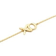 thumbnail image 6 of LoveBling 10K Yellow Gold .50mm Diamond Cut Rolo Chain with "XO" Charm Anklet Adjustable 9" to 10" (#23), 6 of 6