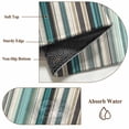 thumbnail image 6 of Teal Blue Striped Area Rugs 5'x7', Washable Small Throw Rugs for Laundry Room Playroom, Farmhouse Stripes Modern Abstract Art Indoor Outdoor Rug Non-Slip Low Pile Carpet Runner Reversible Floor Mats, 6 of 8