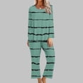 thumbnail image 2 of ameIAEA Ensemble de Pyjama pour Femmes Manches Longues Col Rond Pantalon Grand Ensemble de Détente 2 Pcs, 2 of 5
