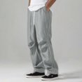 thumbnail image 2 of XDZJLR Pantalon Décontracté pour Hommes Printemps et Été Mode Rétro Sports Ample Droit, 2 of 7