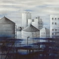 thumbnail image 3 of Atelier B Art Studio 20x20 Black Modern Framed Museum Art Print Titled - GRAY CITY WITH BLUE CLOUDS, 3 of 5
