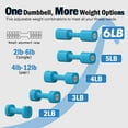 thumbnail image 6 of EAST MOUNT Adjustable Weight Dumbbells Set of 2 4 in 1 Hand Weights for Women 2lb/3lb/4lb/5lb/6lb Dumbbell Weights Set for Home Gym Workout, 6 of 8