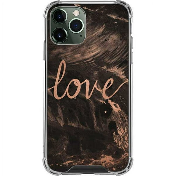 Skinit Hearts Love Rose Gold Black iPhone 12 Pro Max Clear Case