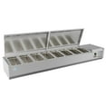 thumbnail image 2 of Koolmore 71 in. W 1 Cu. ft. Commercial Countertop Refrigerator Condiment Prep Rail with Cover in Stainless Steel., 2 of 8