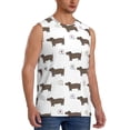 thumbnail image 2 of Uemuo Dachshund Dog Puppy Pattern Men's Sleeveless T-Shirt,Muscle Athletic Tank Top, Moisture-wicking Quick-dry Breathable Classic Tee Top for Gym Run Outdoor Sports-Medium, 2 of 8