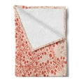 thumbnail image 2 of Mandala Soft Flannel Fleece Throw Blanket, Rural Meadow Wild Flowers Twigs and Blooms Round Bouquet Corsage Pattern, Cozy Plush for Indoor and Outdoor Use, 60" x 80", Peach Salmon, by Ambesonne, 2 of 5