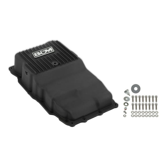 B&M 71401 Hi-Tek Heavy Duty Deep Transmission Pan - Black