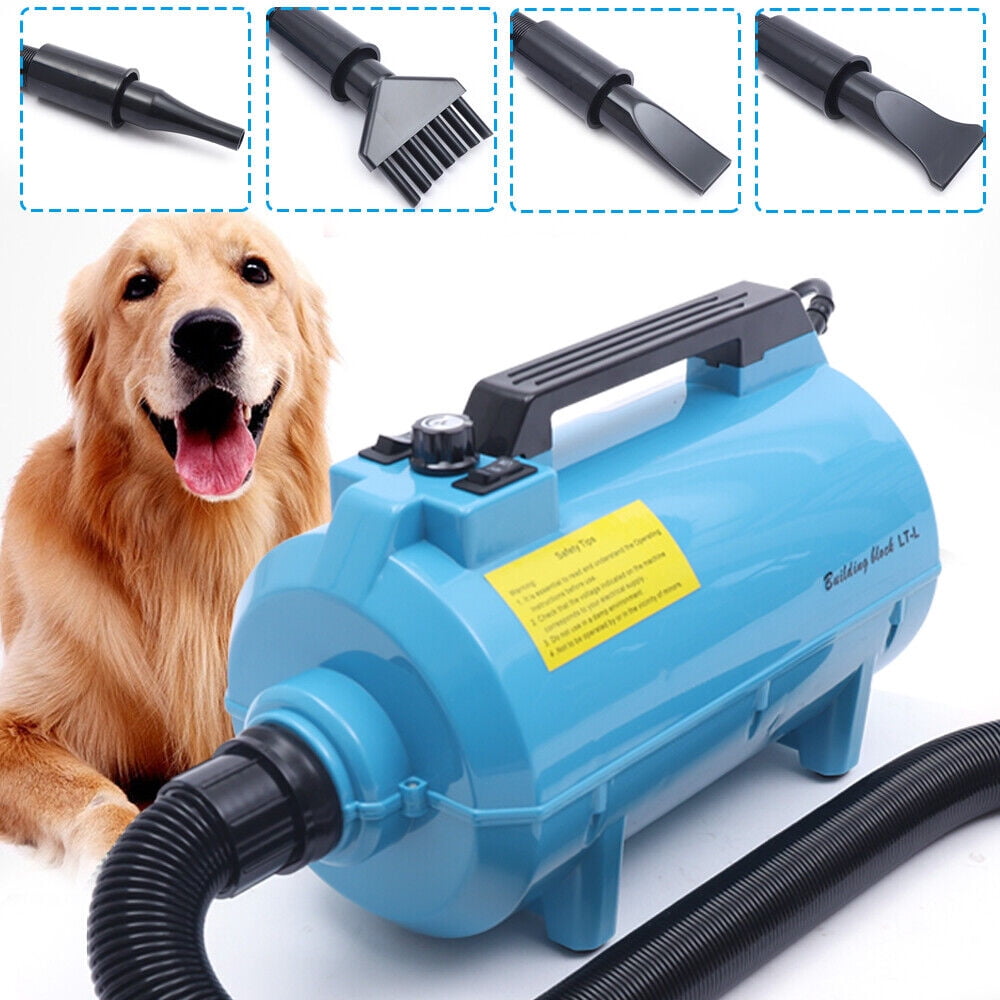 DENEST Pet Hair Force Dryer 3.8Hp High Velocity Quiet Portable Dog Cat