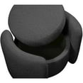 thumbnail image 4 of Meridian Furniture Horizon Black Boucle Fabric Ottoman, 4 of 10