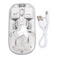 thumbnail image 2 of Gaming Mouse Dual Mode, Transparent RGB Lighting Mouse with 2.4G BT5.0, 3 Speed Sensor, 3000FPS, 400mAh for Home Office, 2 of 7