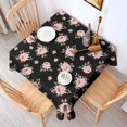 thumbnail image 2 of Pioneer Flower Floral Print Pattern Square Tablecloth, Waterproof Wipeable Spillproof Washable Table Cover for Home Kitchen Party Decor, 42"x42", 2 of 6