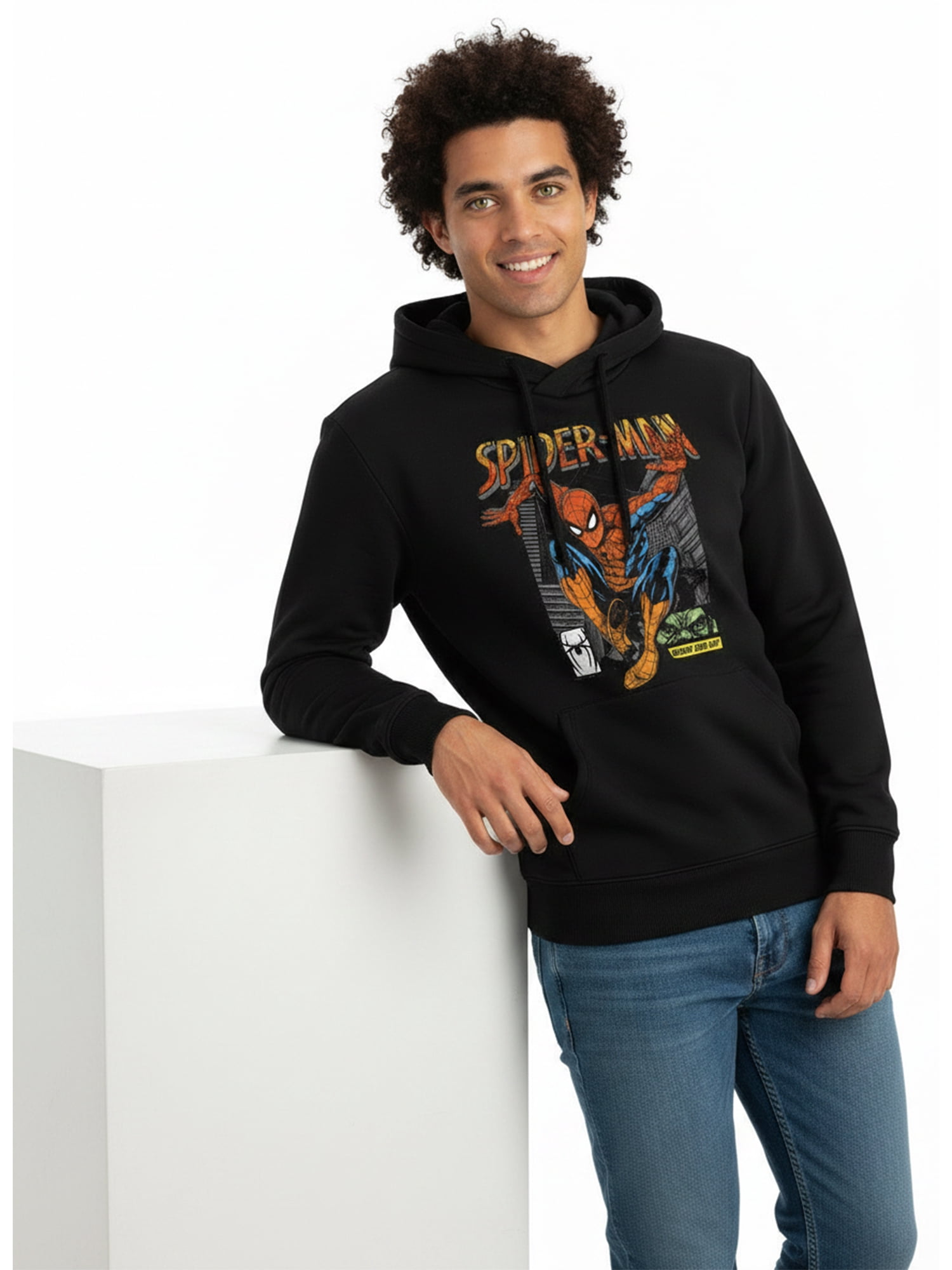 Marvel Spider-Man, Men's & Big Men's Graphic Pullover Hoodie, New Build Spider, Sizes S-3XL