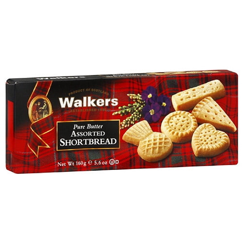 Walkers Assorted Butter Cookies, 5.6 oz (Pack of 12)