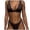 Black, variant on Women String Bikini Halter Side Tie Two Piece Swimsuit Color Block Triangle Bathing Suits