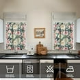 thumbnail image 4 of Pioneer Kitchen Curtains and Valance Set 36 Inch Tier Pink and White Gouache Floral Pattern 3 Pieces Set Dining Room Small Curtain Drapes Cafe Curtains Valance for Home Decor Rod Pocket, 4 of 6