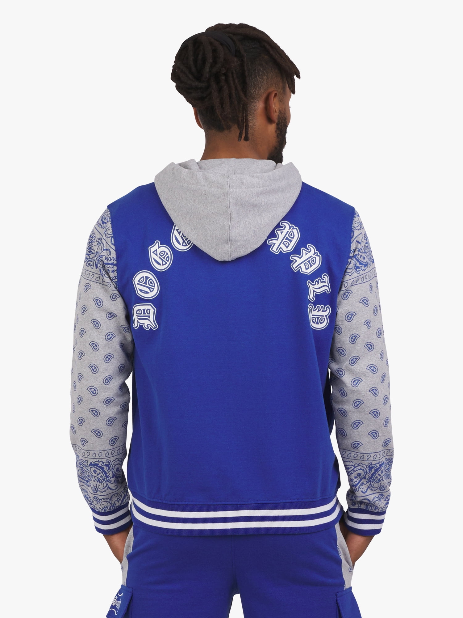 Dogg Supply by Snoop Dogg All Gender Varsity Print Full Zip Hoodie Sweatshirt, Men's Sizes XS-5XL